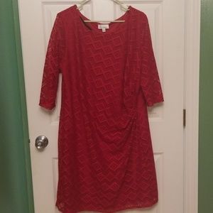 Red lace dress ,plus size